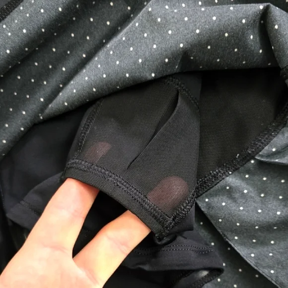 Lululemon Pace Setter Skort Skirt Sweet Polk Spot Black Pretty Palm Pleated Sz 4 - Picture 11 of 14